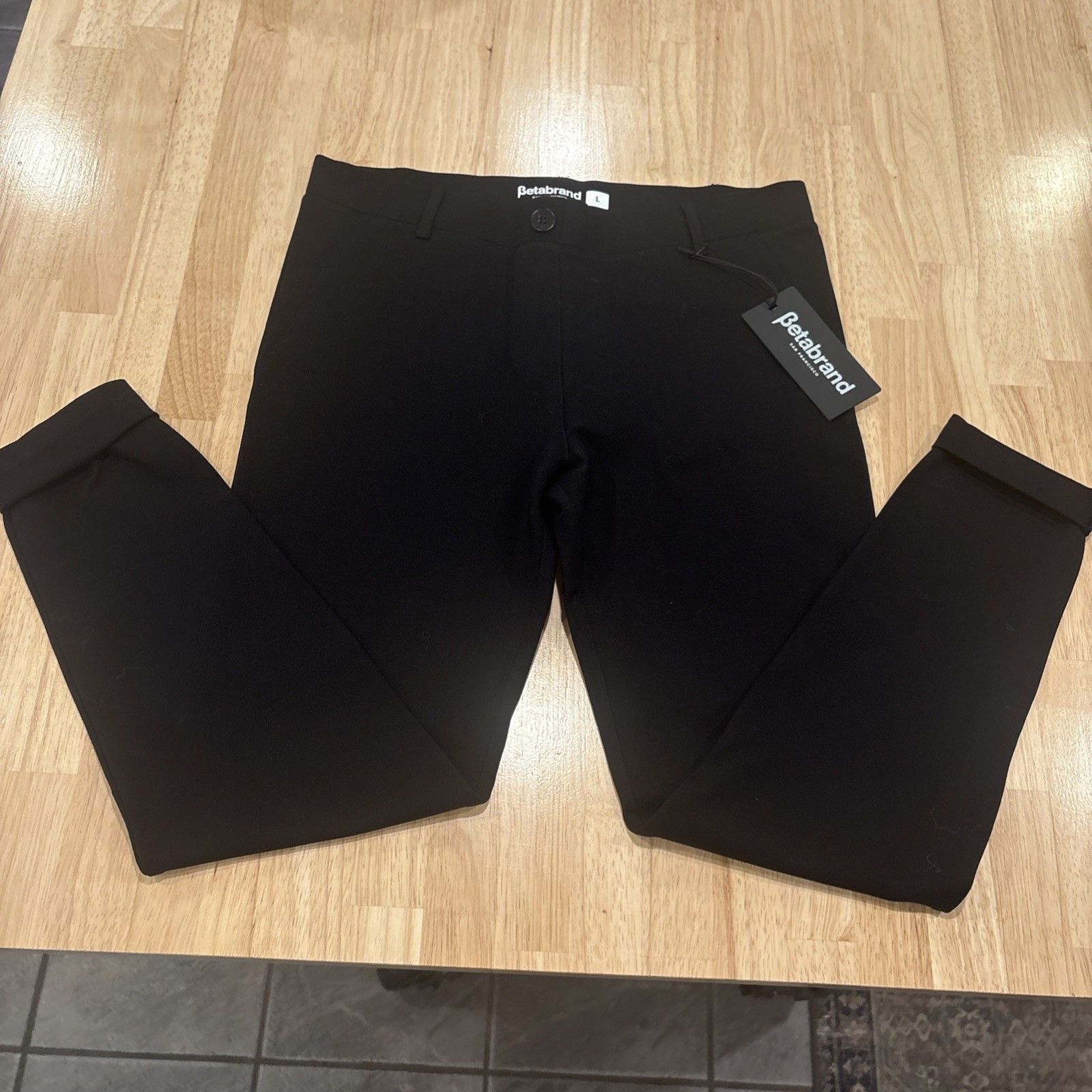 Nwt Betabrand Women's Black Yoga Pants Work Business Casual Size Large — image 3 of 8